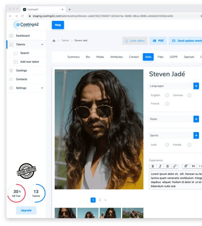 Actors Database Software